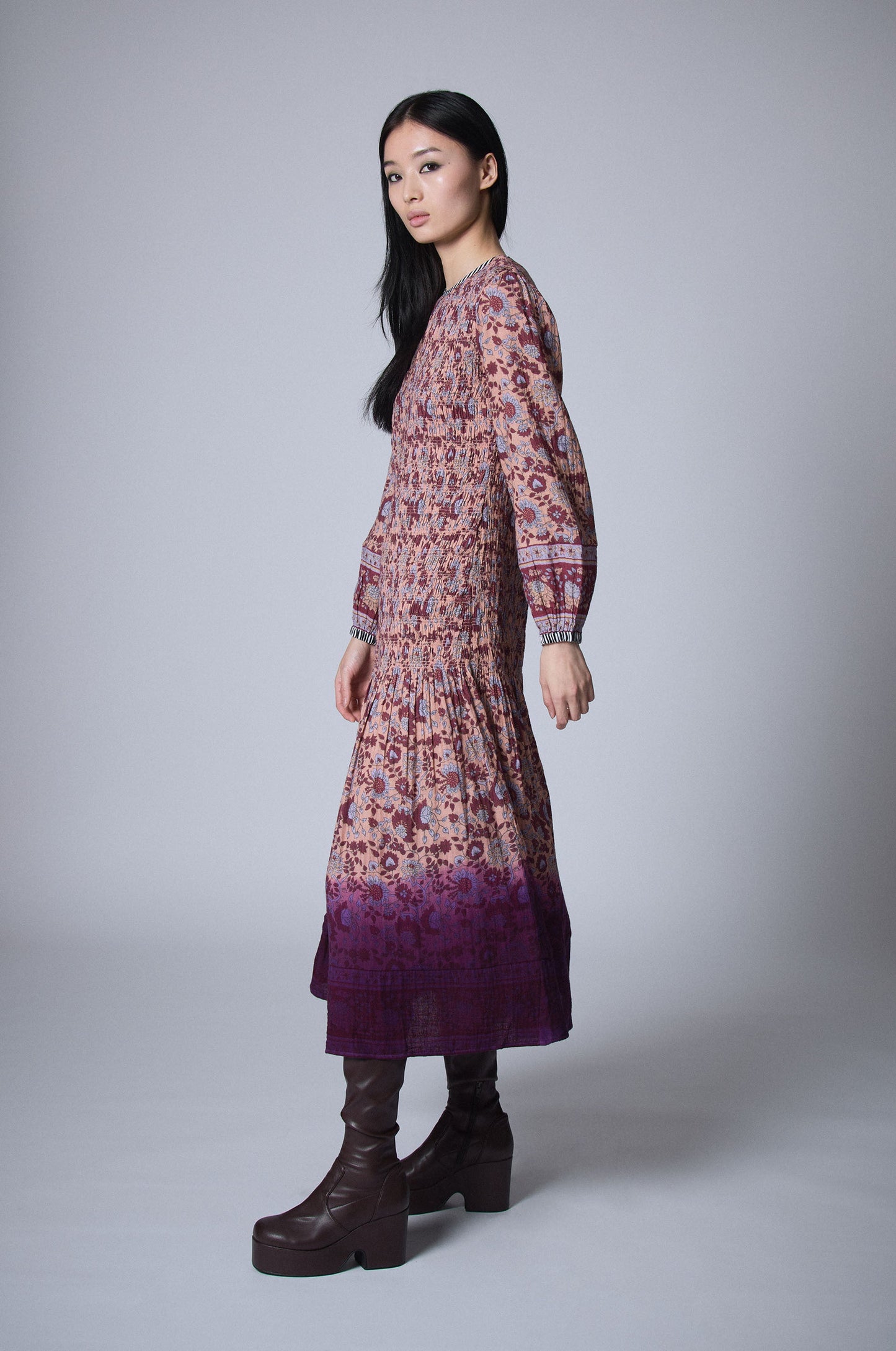 Bohemian Hindi Smocked Dress