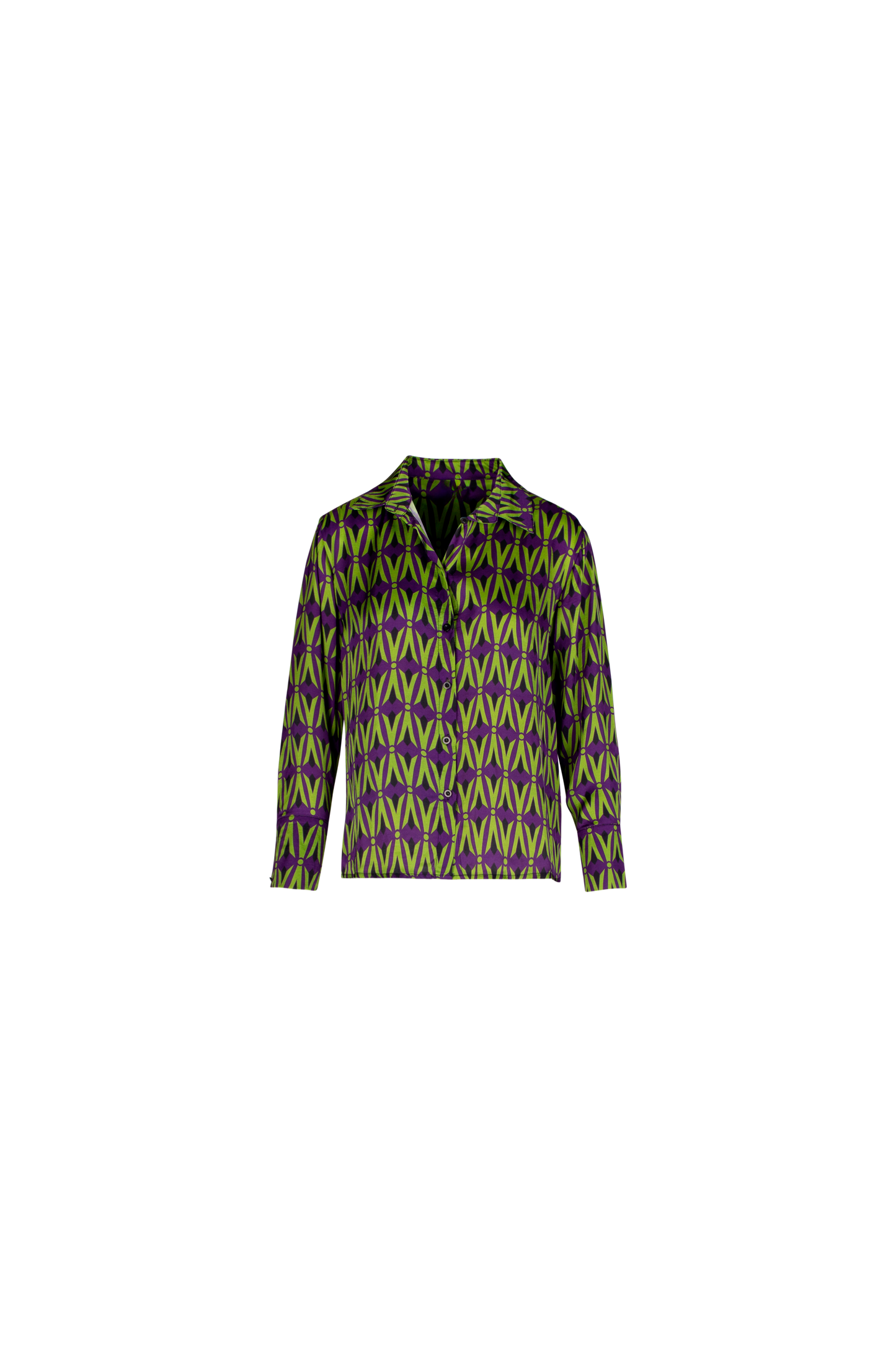 Boogie Purple and Green Printed Shirt