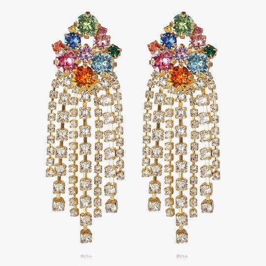 Elissa Earrings Gold Rainbow Combo