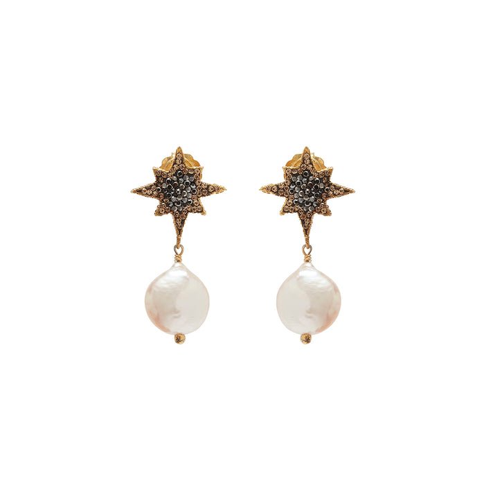 Mini Supernova Pearl Earrings