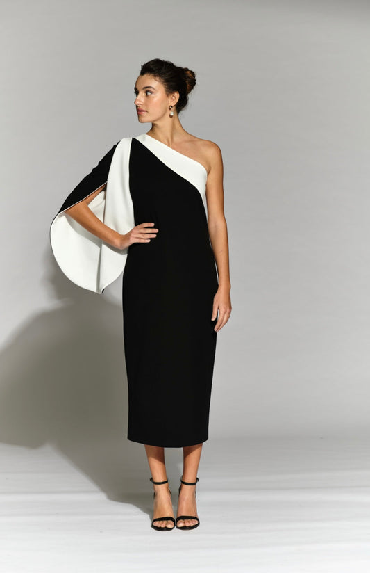 Black and white one shoulder Dress