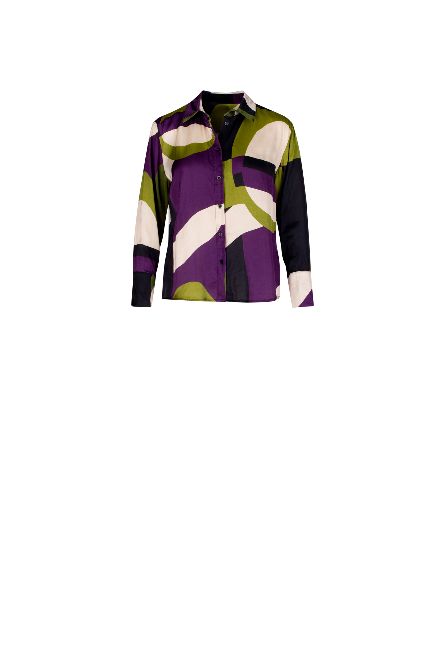 Kent Purple and Green Printed Shirt