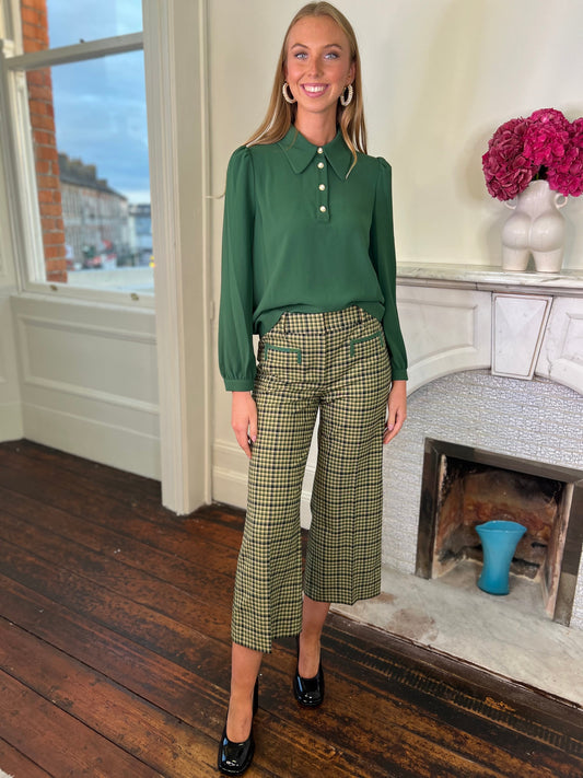 Penelope Green Tartan Pants