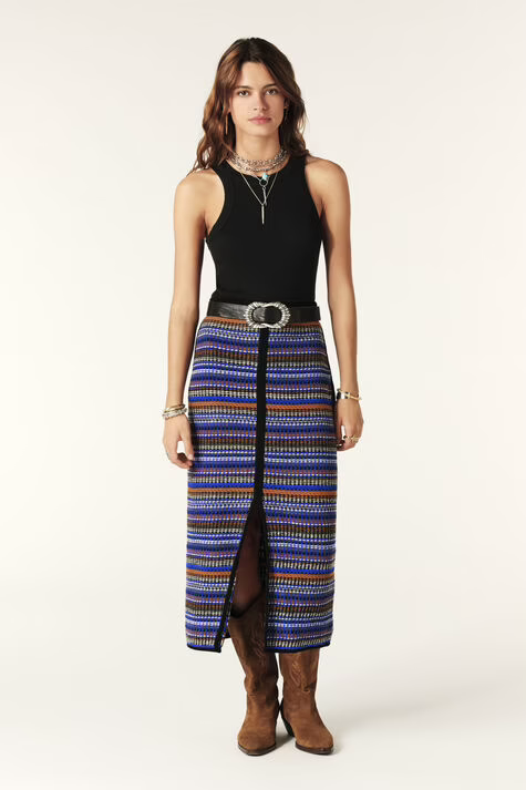 Ba&Sh Flame Knit Skirt