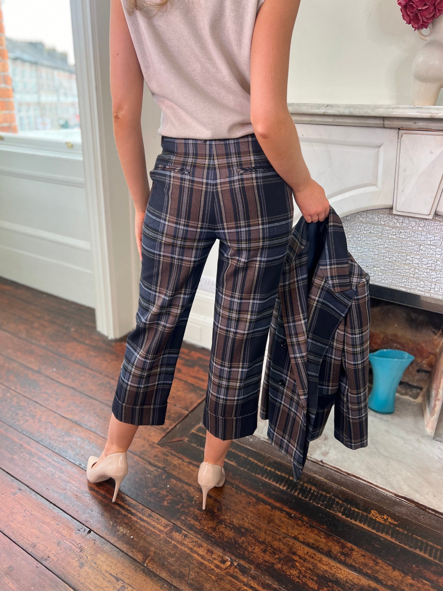 Piper Midnight Blue Tartan Trousers