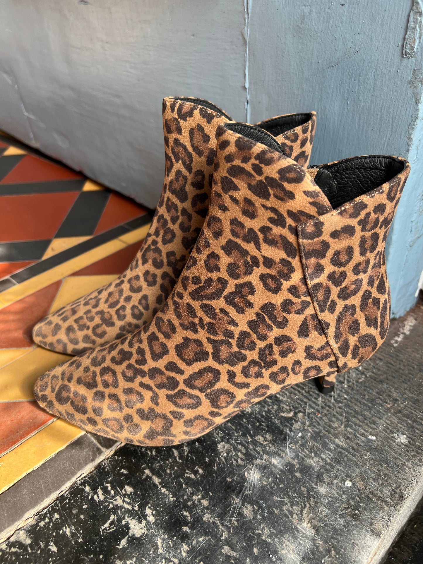 Saga  Leopard Print Zip Shoe Boots