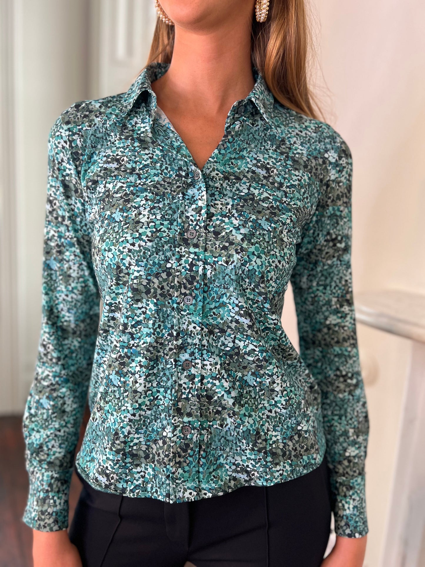 Skin Like Fitted Printed Shirt in 2 Prints