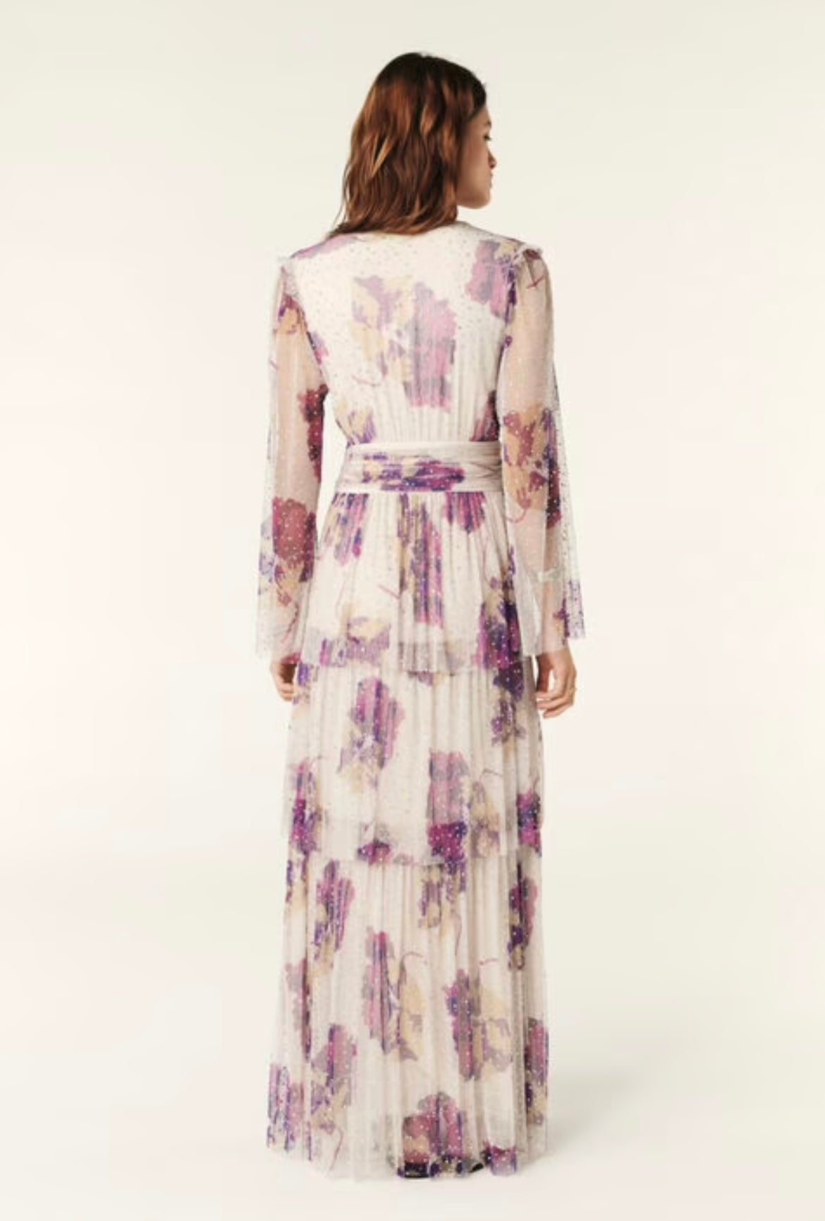 Railey Long Lilac Print Dress