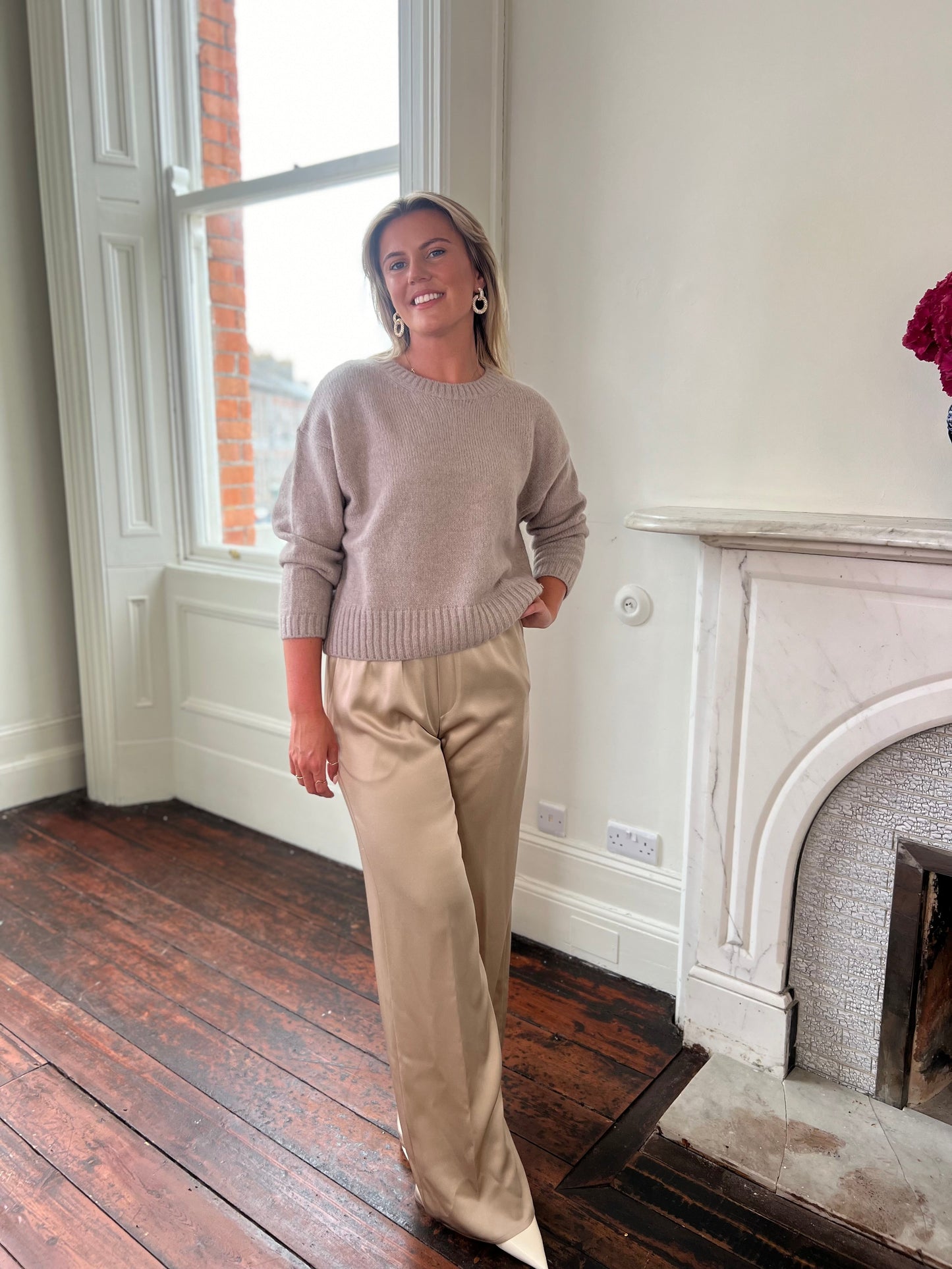 Satin Trousers in Chantilly