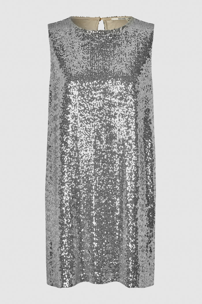 Shine Dress Silver Sequins