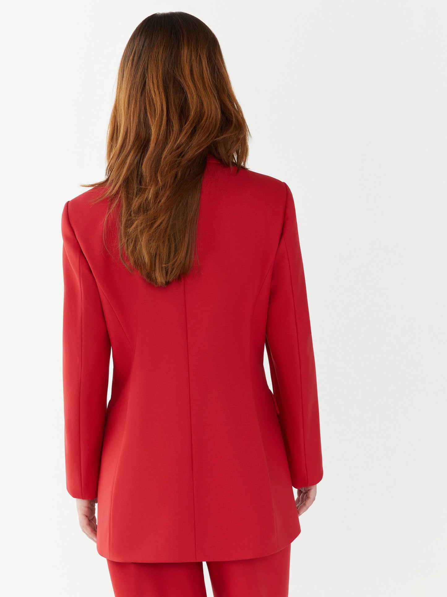 Hixie Figure Skimming Blazer in Red