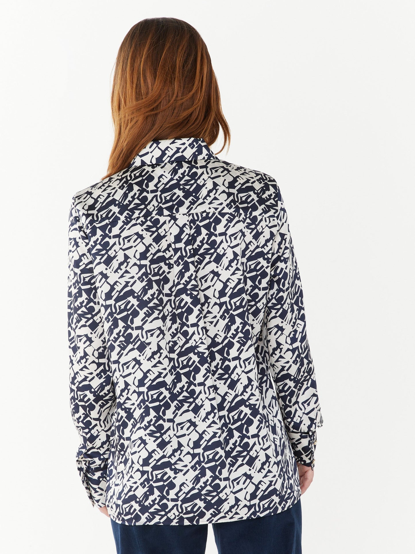 Dover Printed Navy & White Shirt