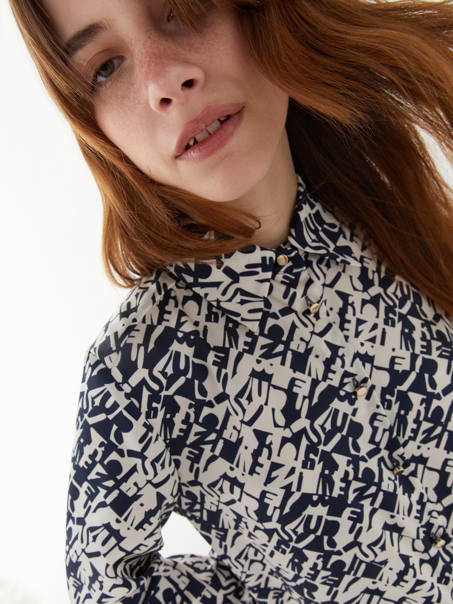 Dover Printed Navy & White Shirt