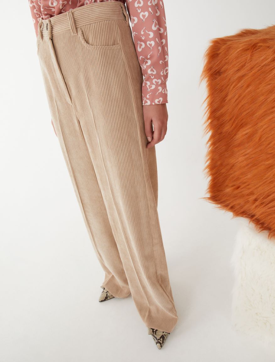 Camel Long Leg Cords Trouser