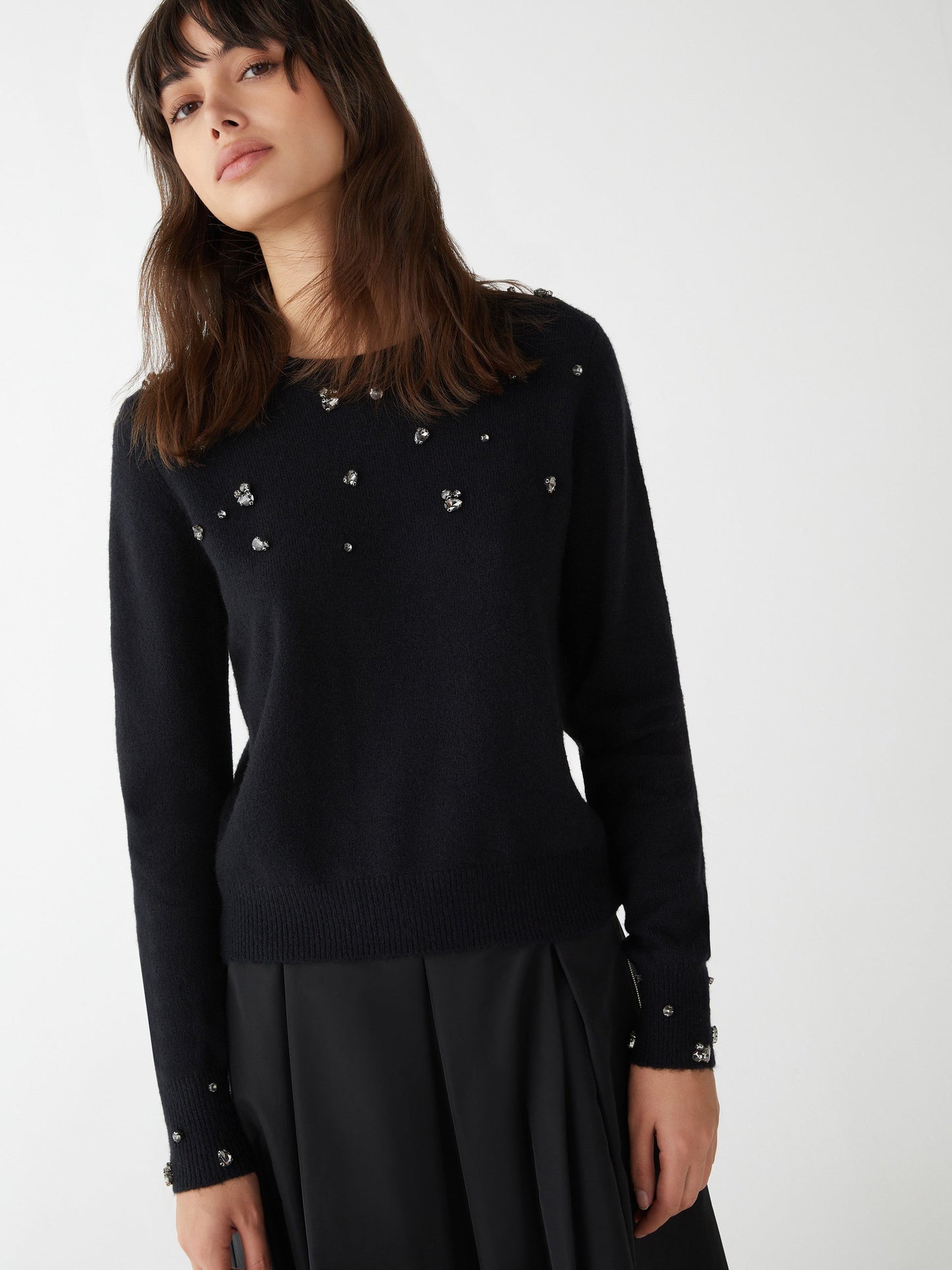 Orlaya Jewel  Black Knit  Sweater