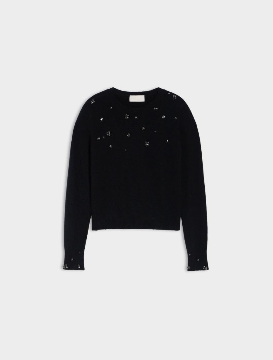 Orlaya Jewel  Black Knit  Sweater