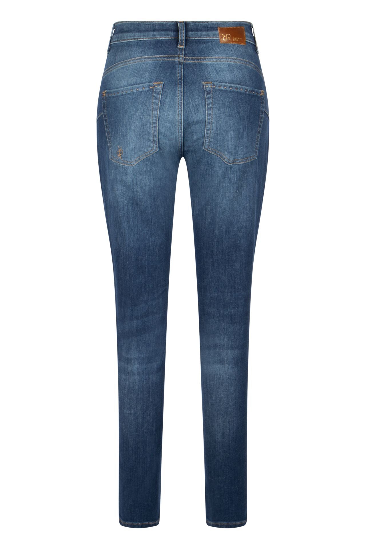 Suzy Mid Rise Cigarette Fit Jeans in Blue