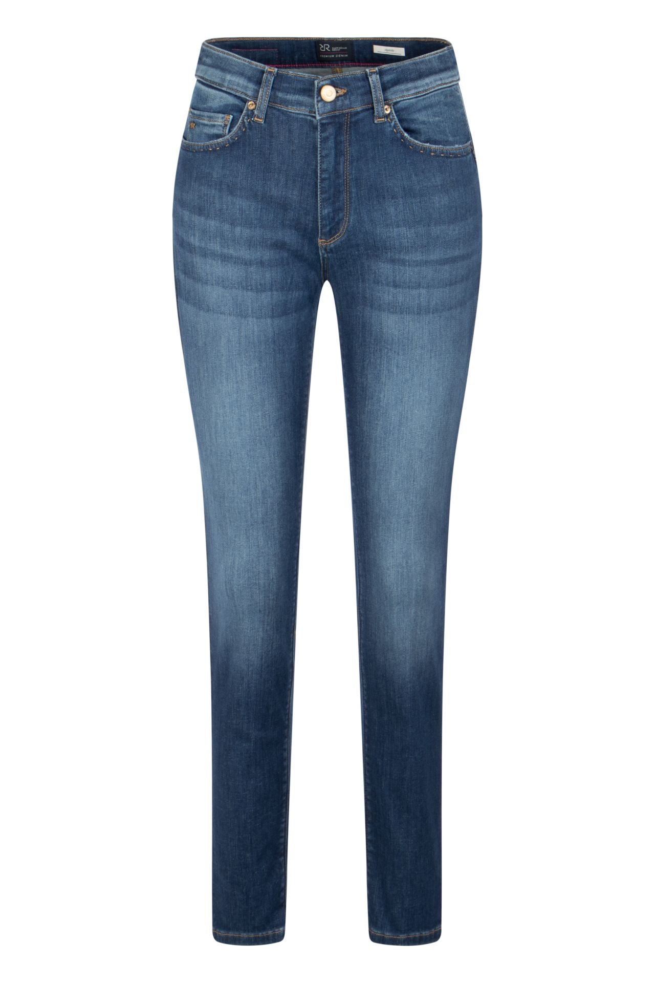 Suzy Mid Rise Cigarette Fit Jeans in Blue