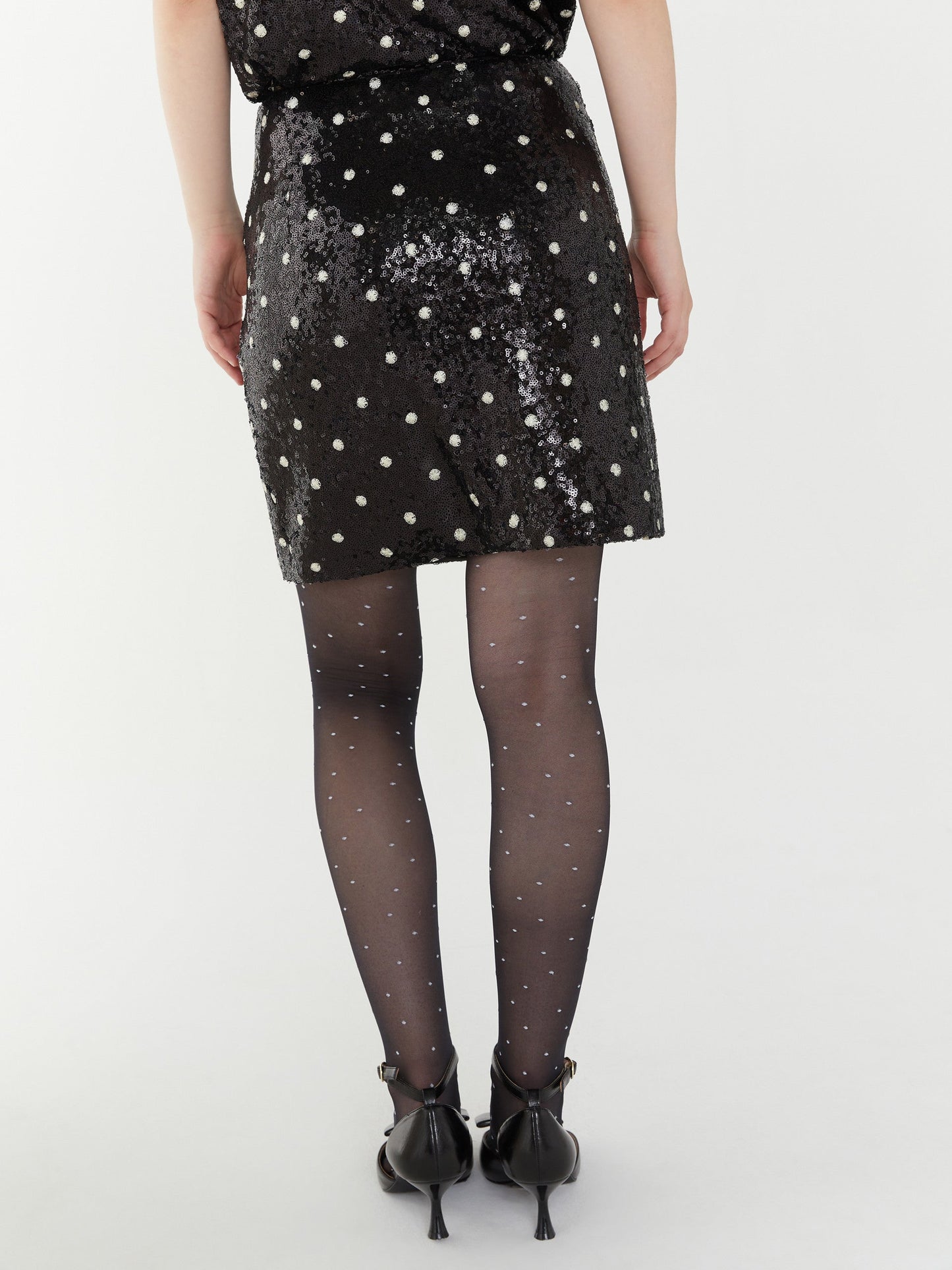 A-Line Black Sparkle Skirt