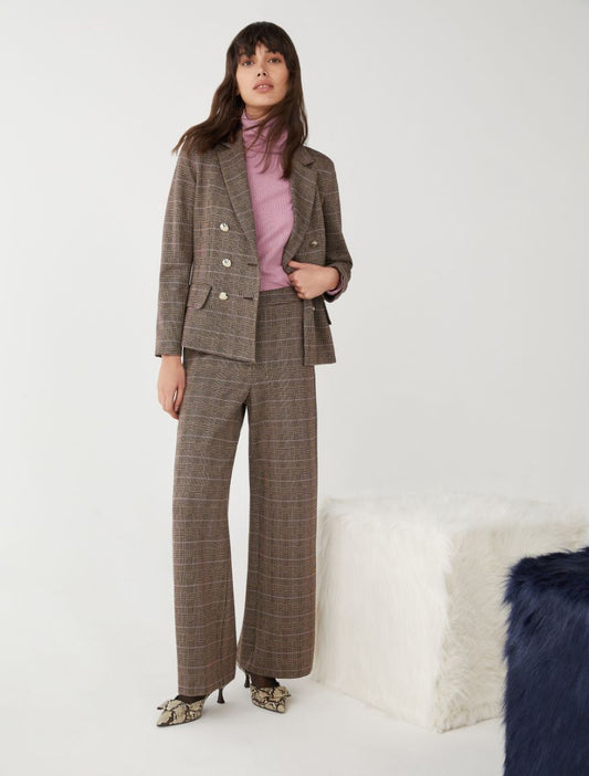 Apache  Check Trouser in Brown