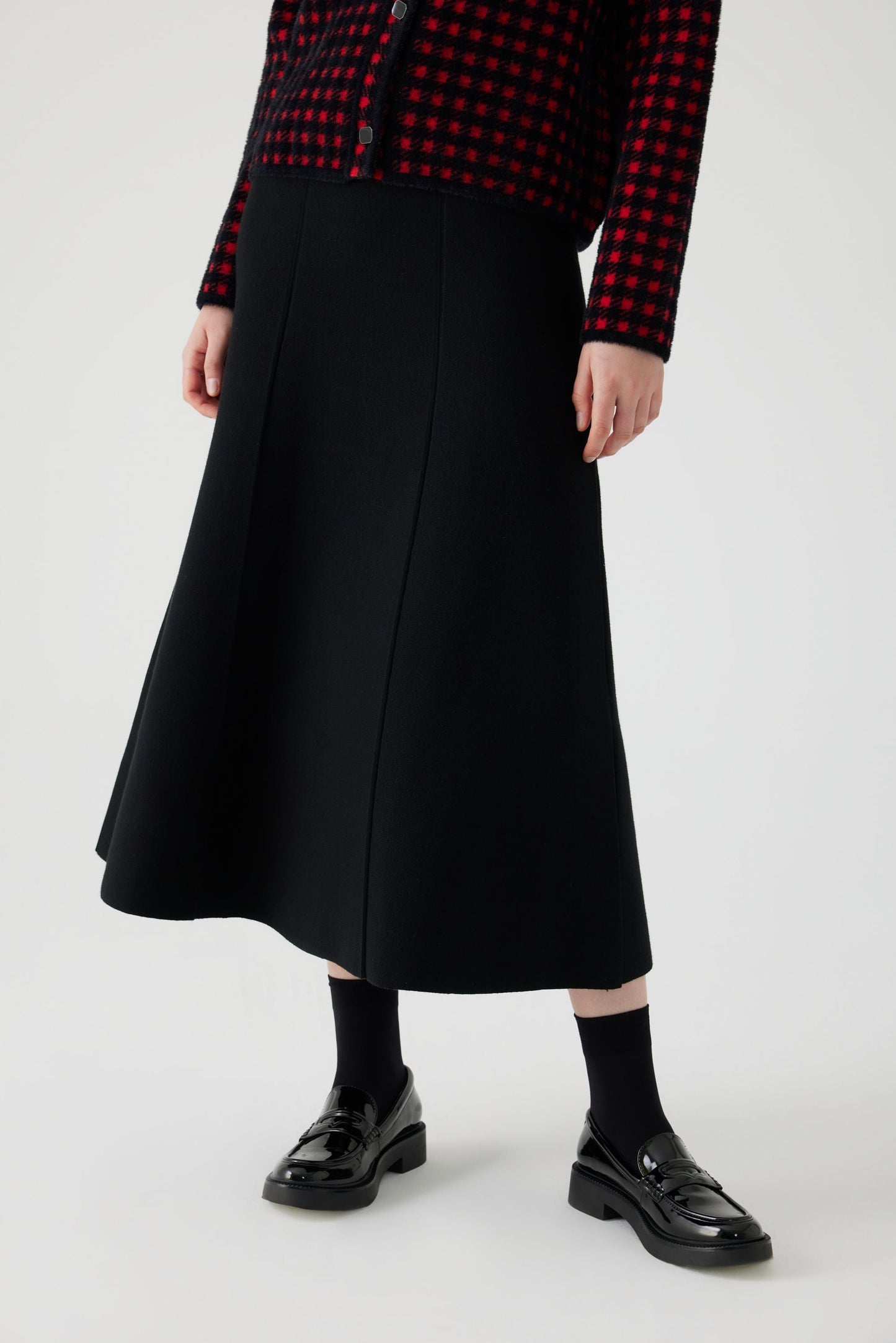 Amachik Black Knit A Line Skirt