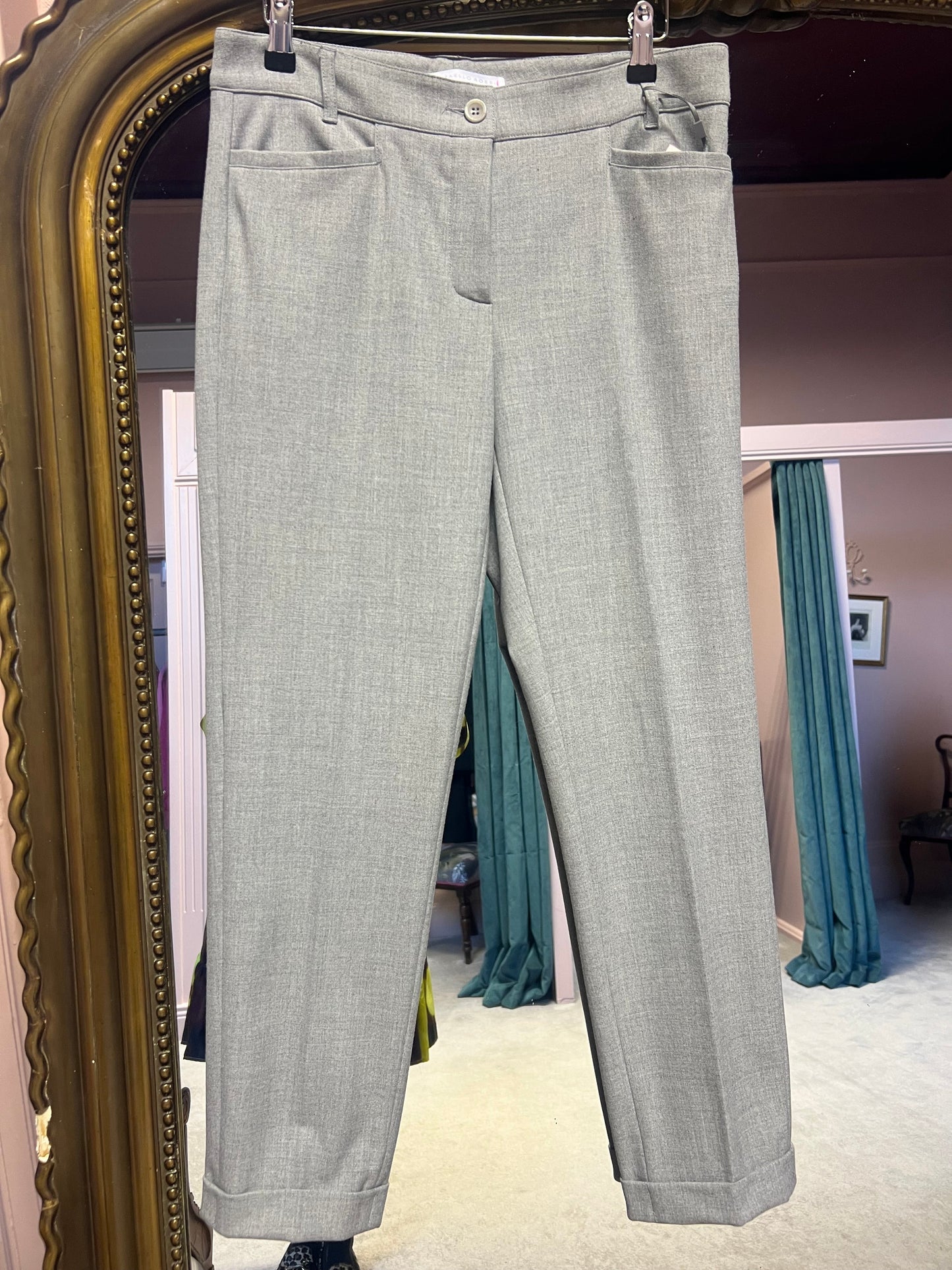 Ute 7/8 Techno Grey Tailored Trousers