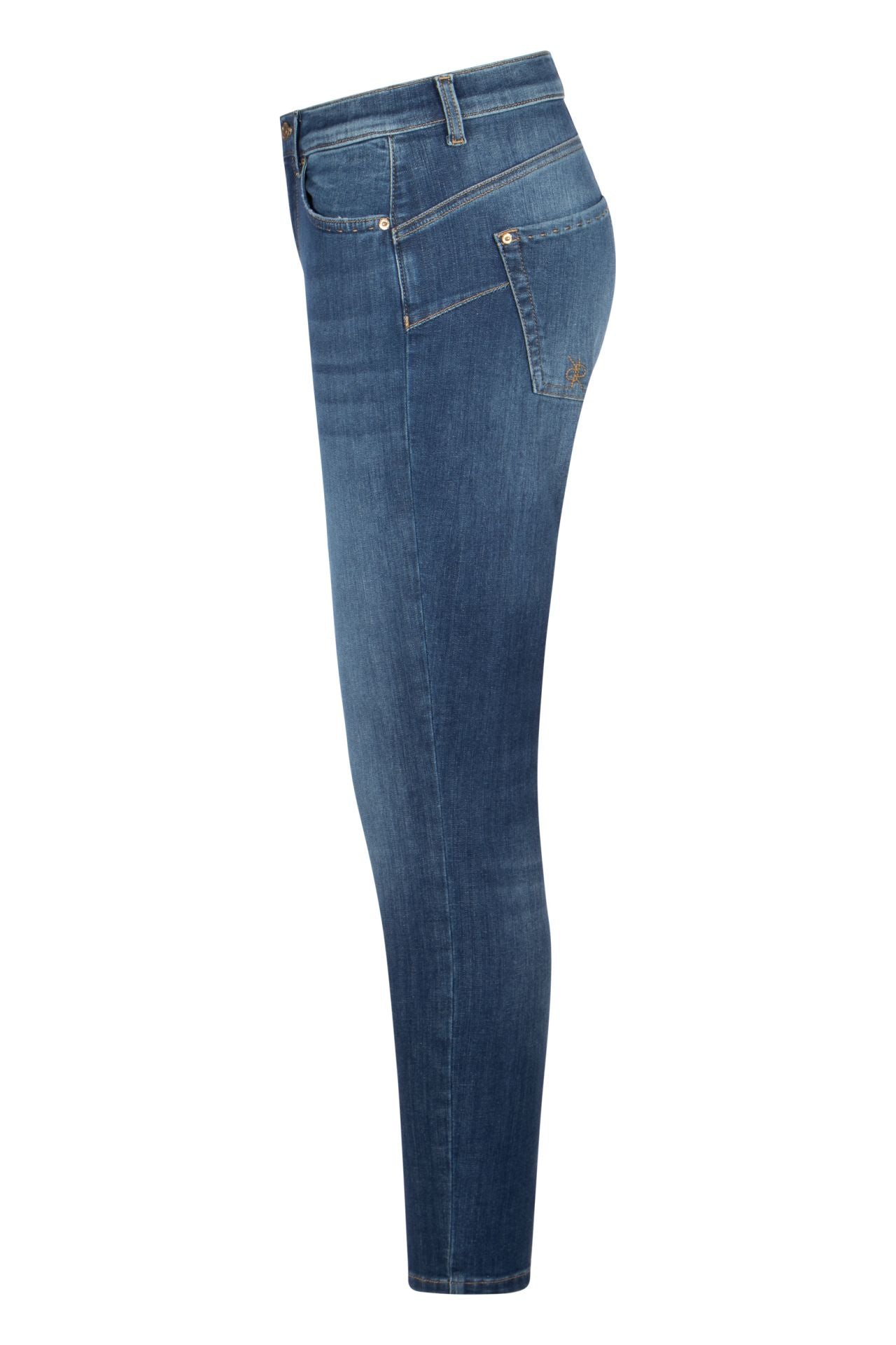 Suzy Mid Rise Cigarette Fit Jeans in Blue