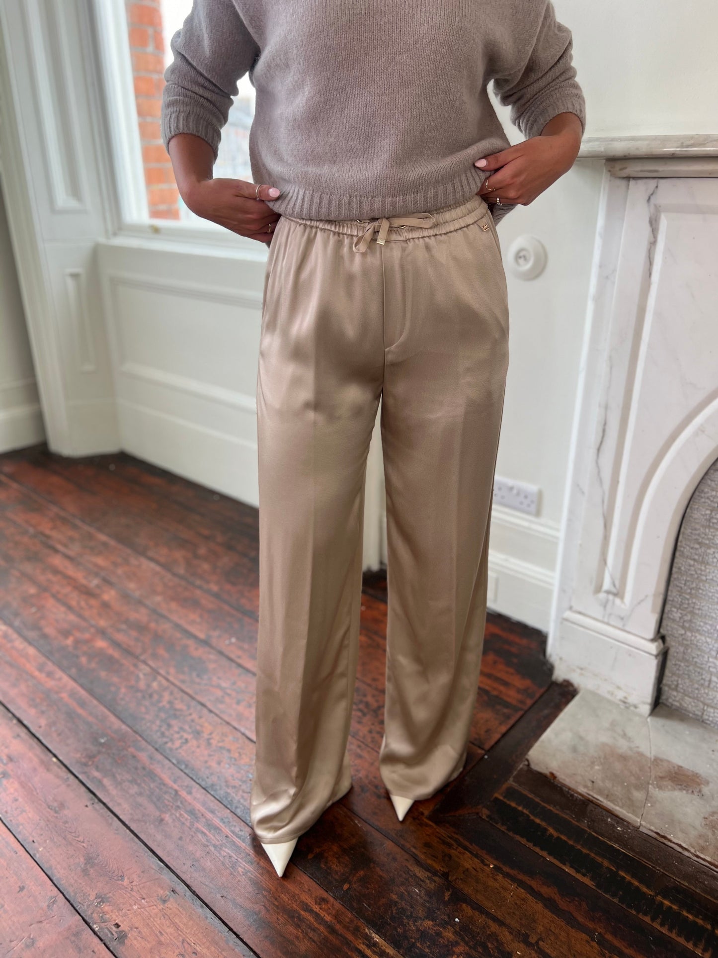 Satin Trousers in Chantilly