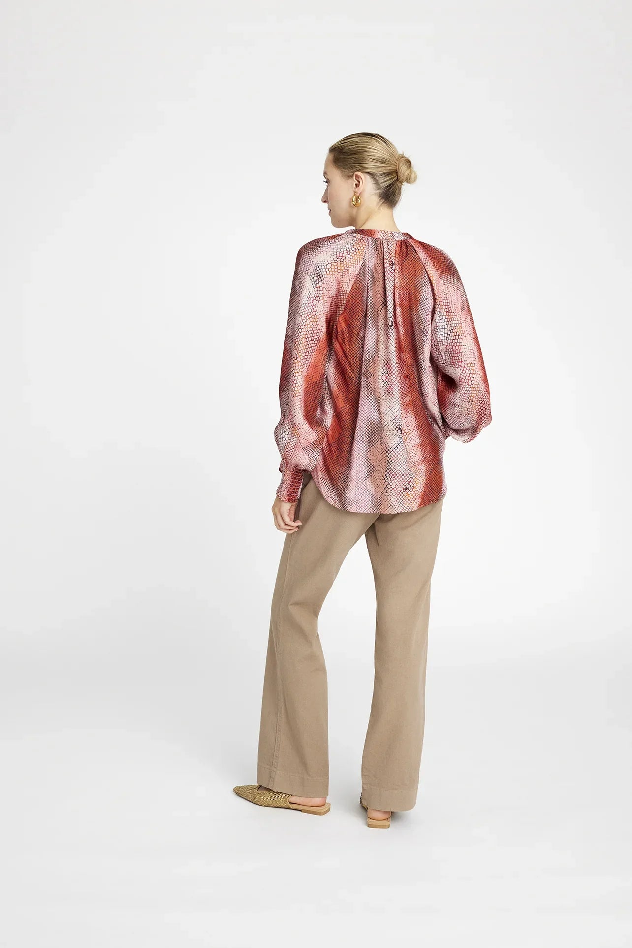 Annsofie Blouse in Coral Snake Print