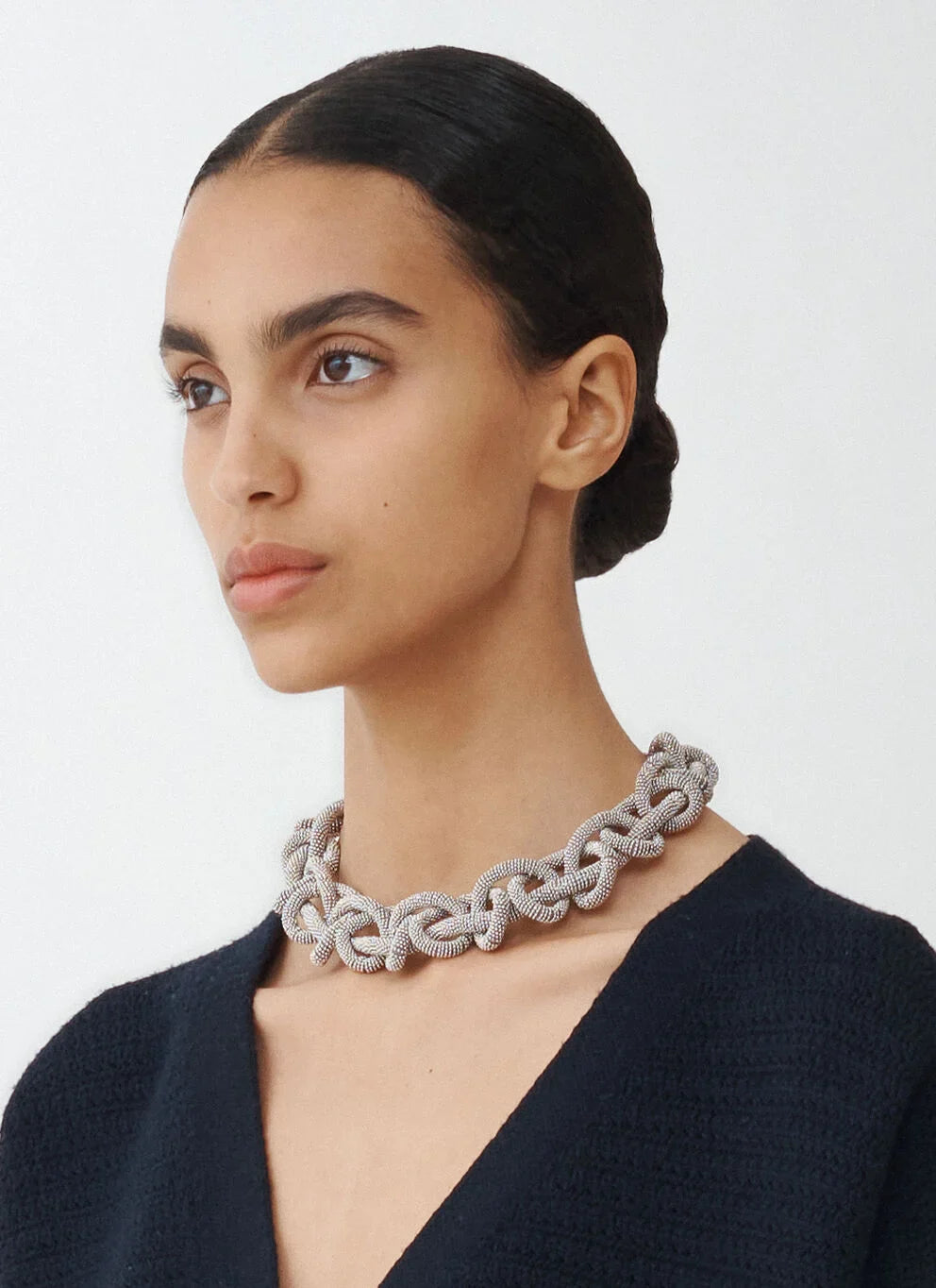 Filo Diamante Chain Effect Necklace