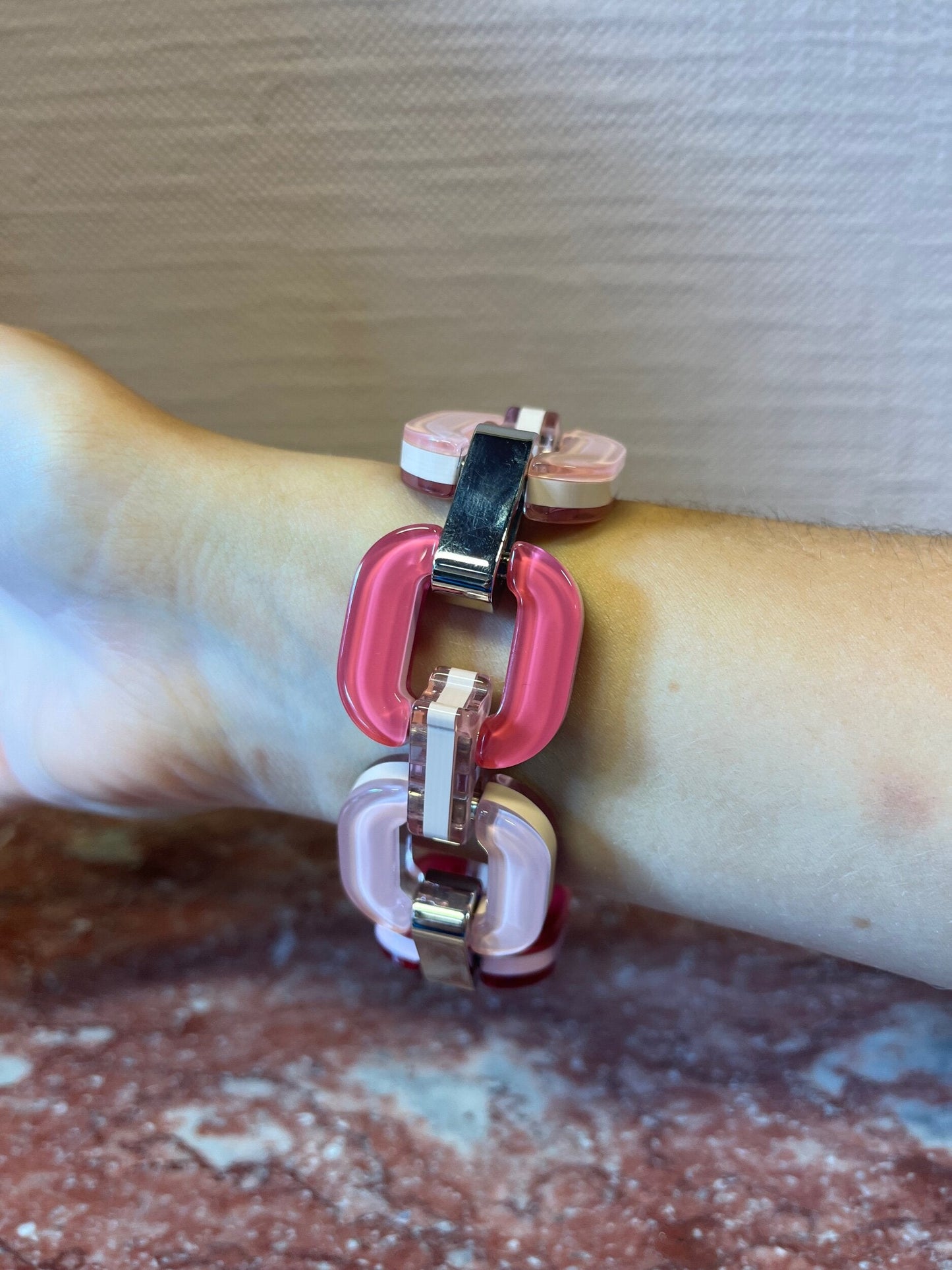 Blush, Pink, Magenta, Red Bracelet