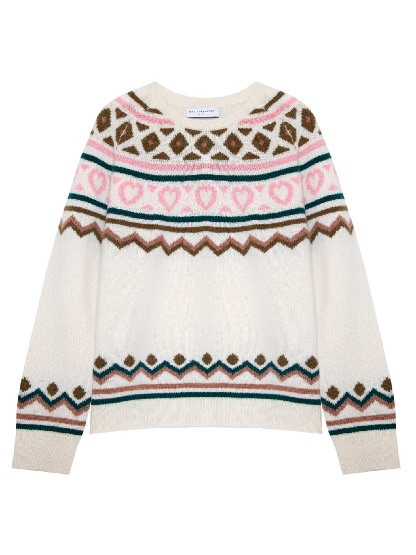 Kai Cream Fair Isle Cashmere Sweater