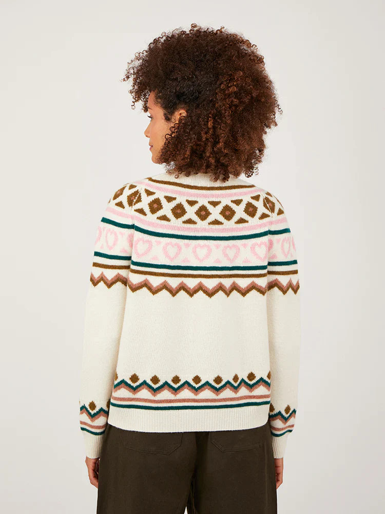 Kai Cream Fair Isle Cashmere Sweater