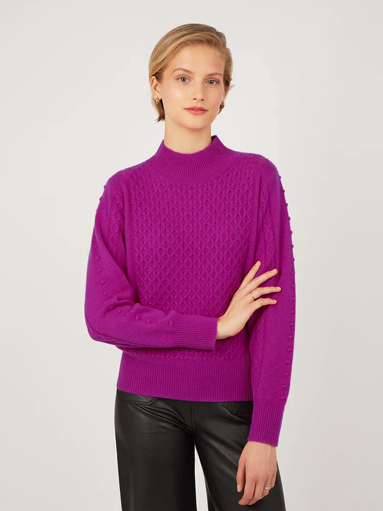 Kaili Magenta Semi Polo Sweater