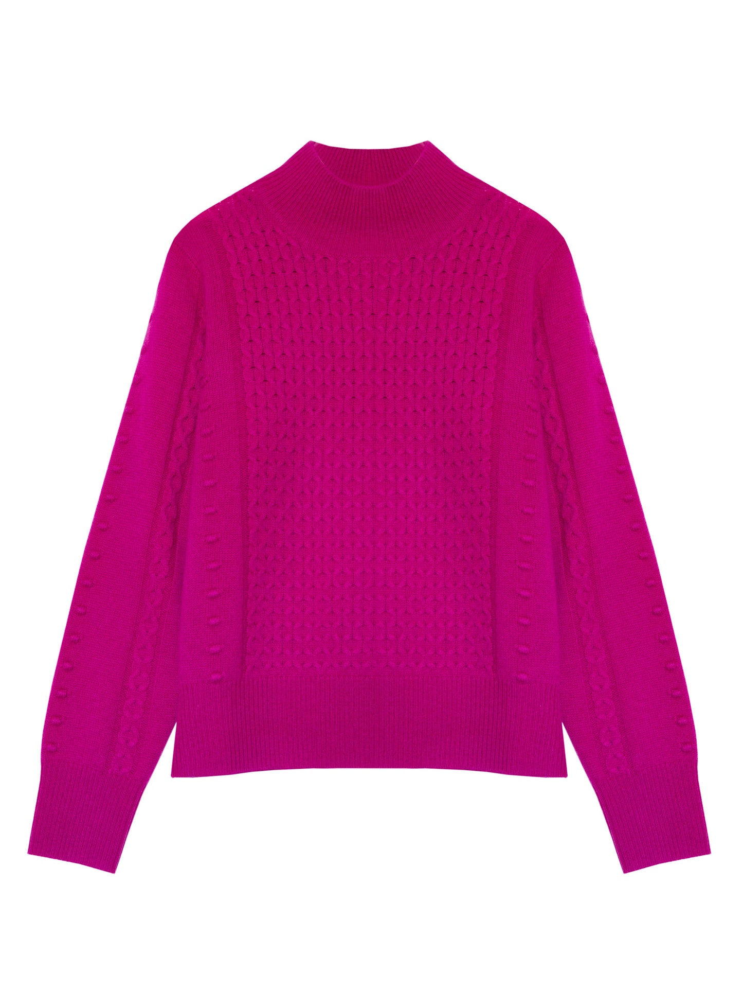 Kaili Magenta Semi Polo Sweater