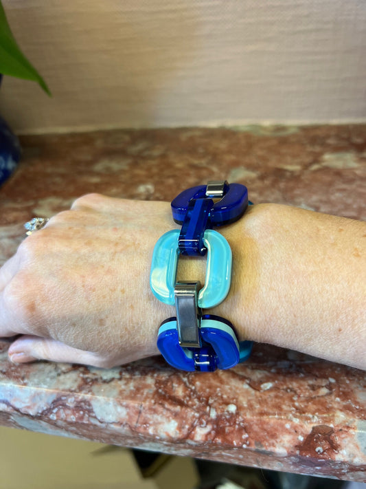 Royal Blue, Turquoise , Sea Green Bracelet