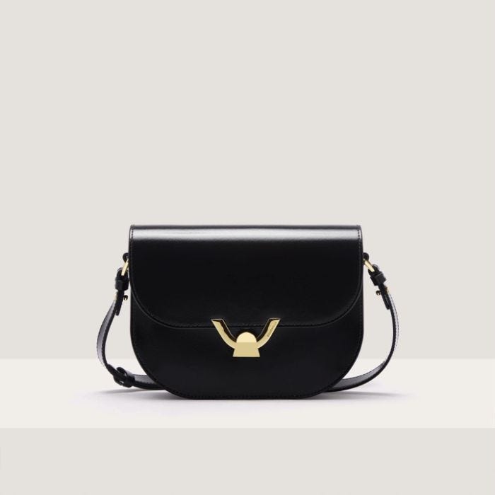 Dew Shiny Calf Small Black Bag