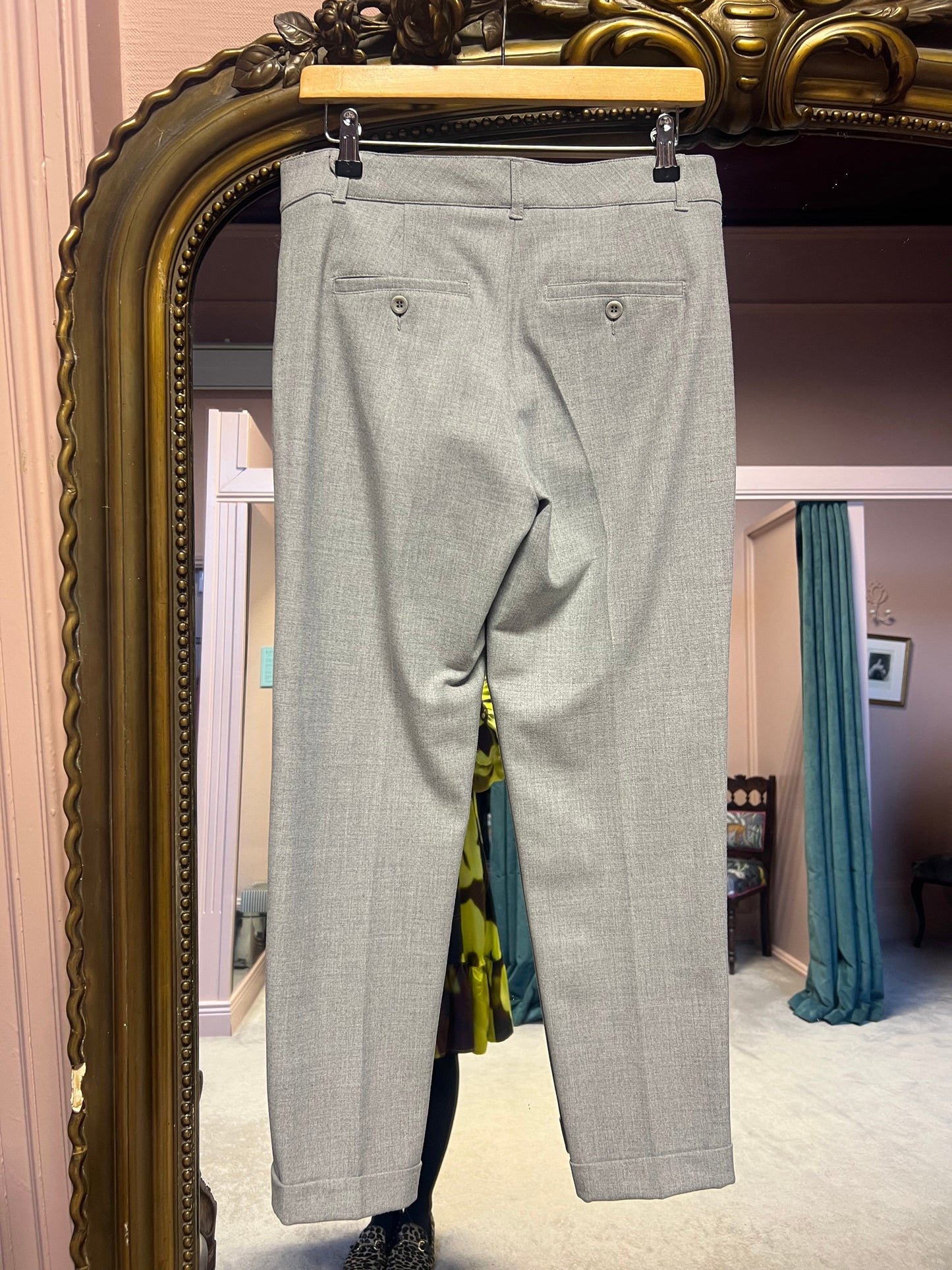 Ute 7/8 Techno Grey Tailored Trousers