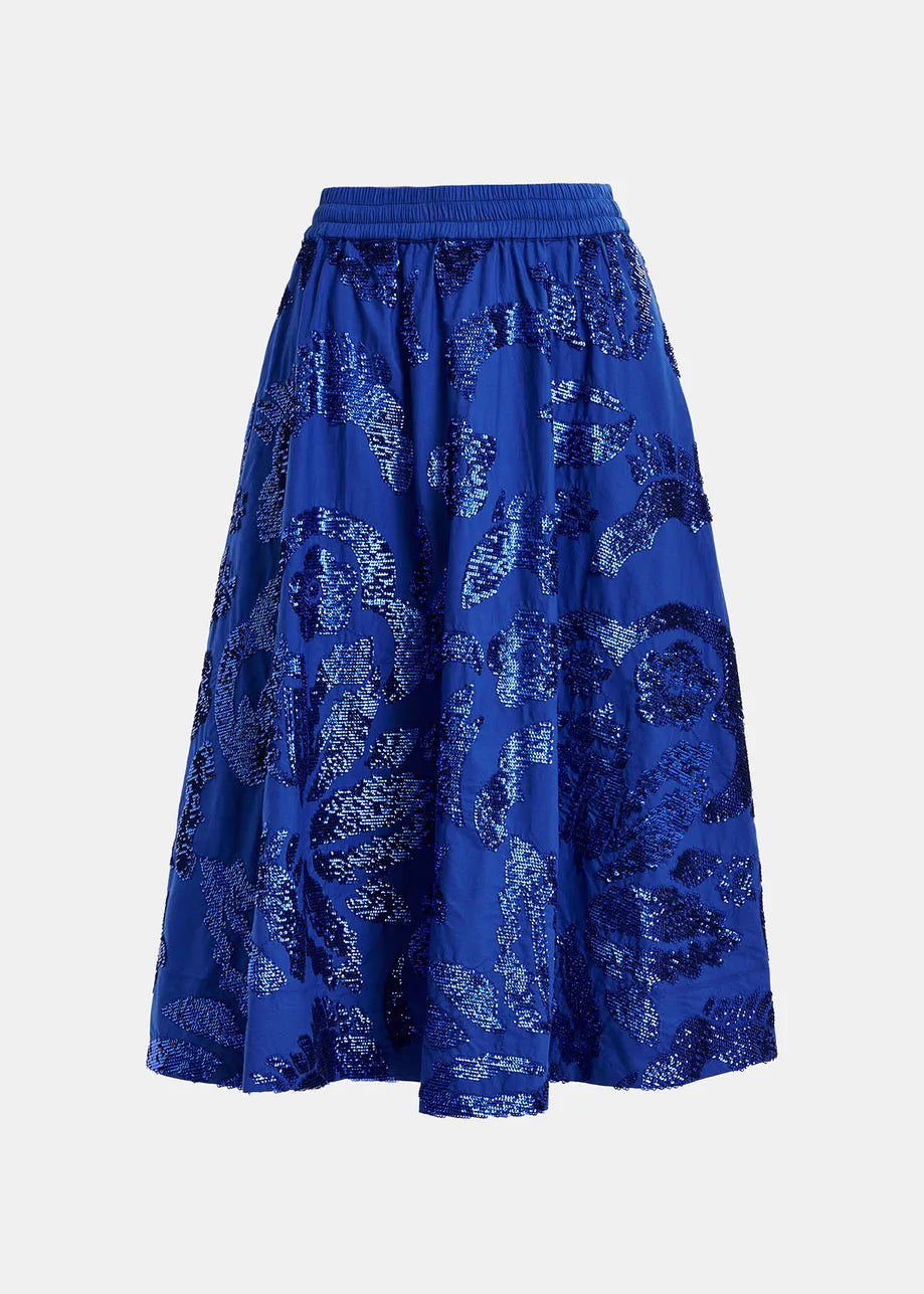 Gatsby Sapphire Blue Sequence Skirt