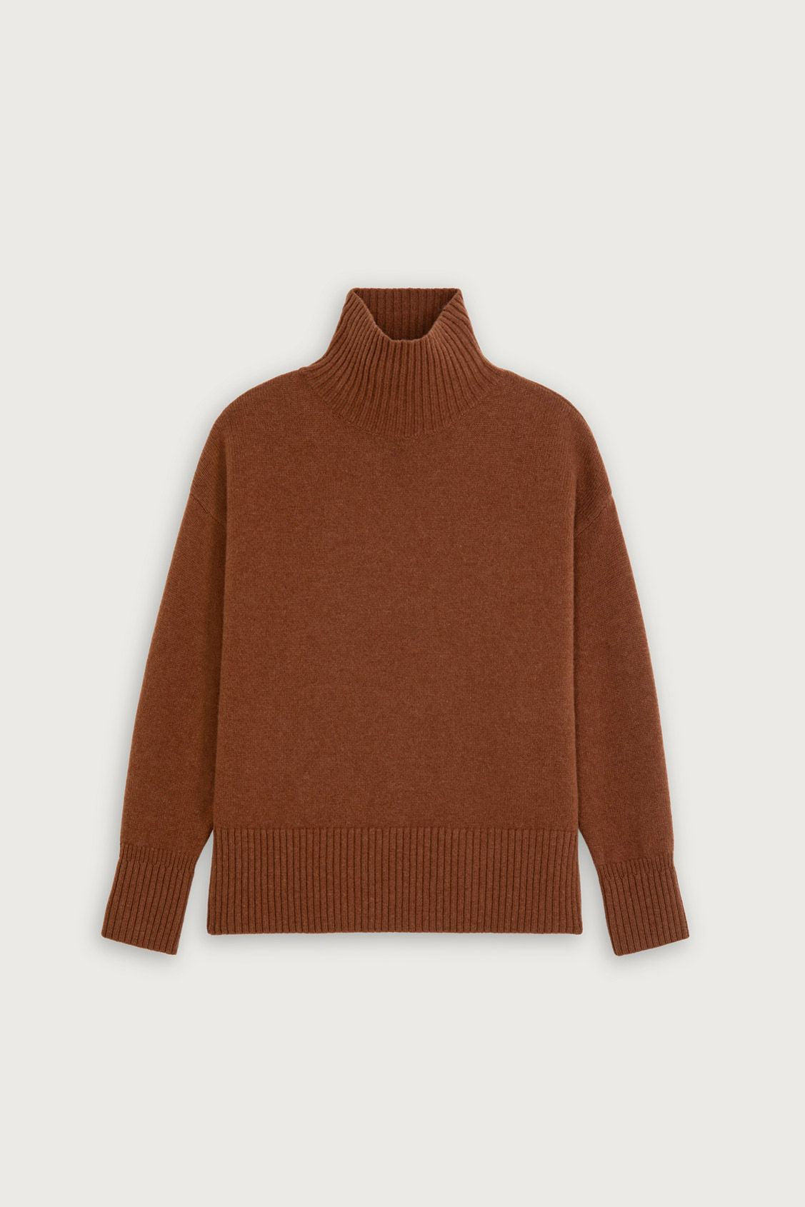 Palace Wool Polo Sweater in Chocolate