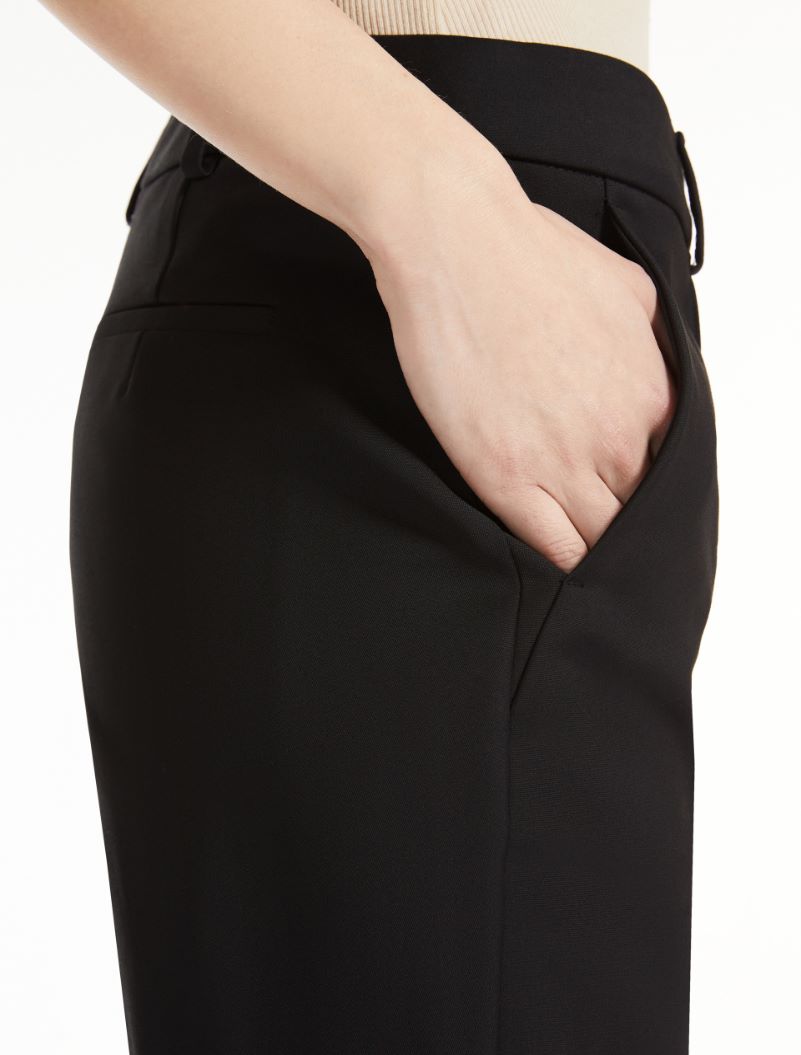 Asiago Stretch Cotton Trouser Black