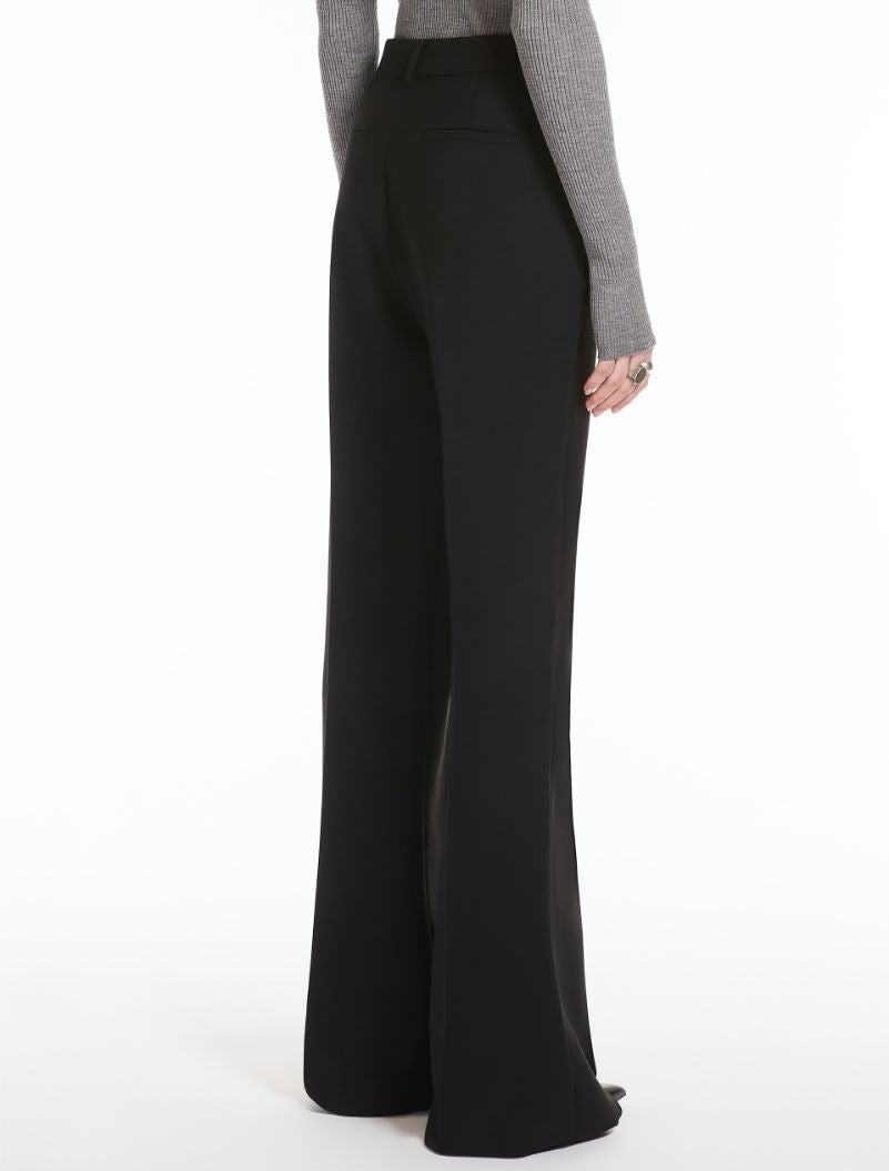 Flared Wool-Blend Trousers