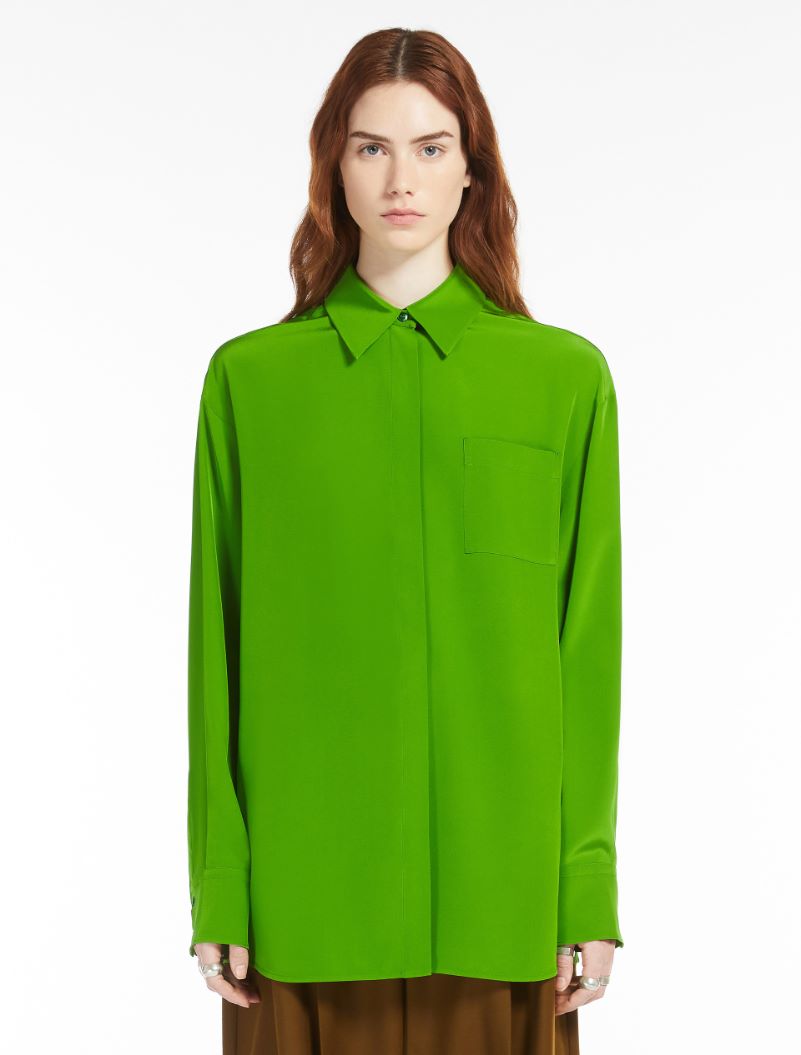 Tonale Green Silk Blouse