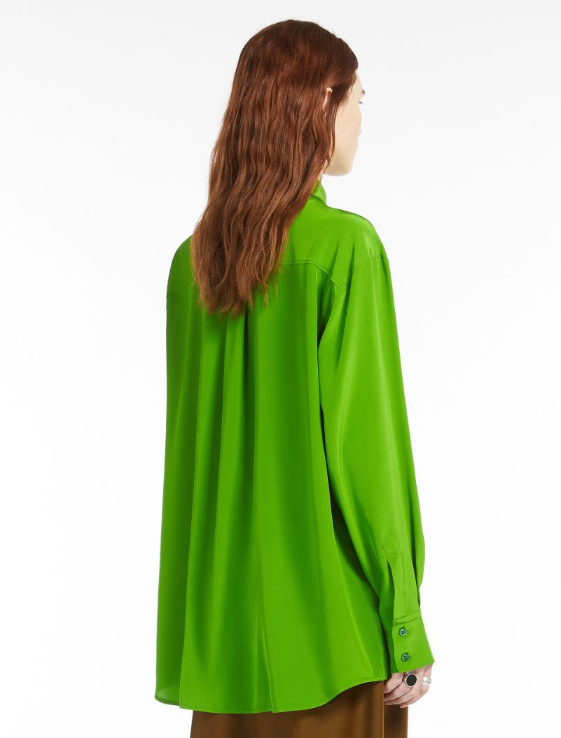 Tonale Green Silk Blouse