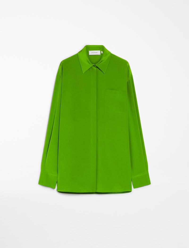 Tonale Green Silk Blouse