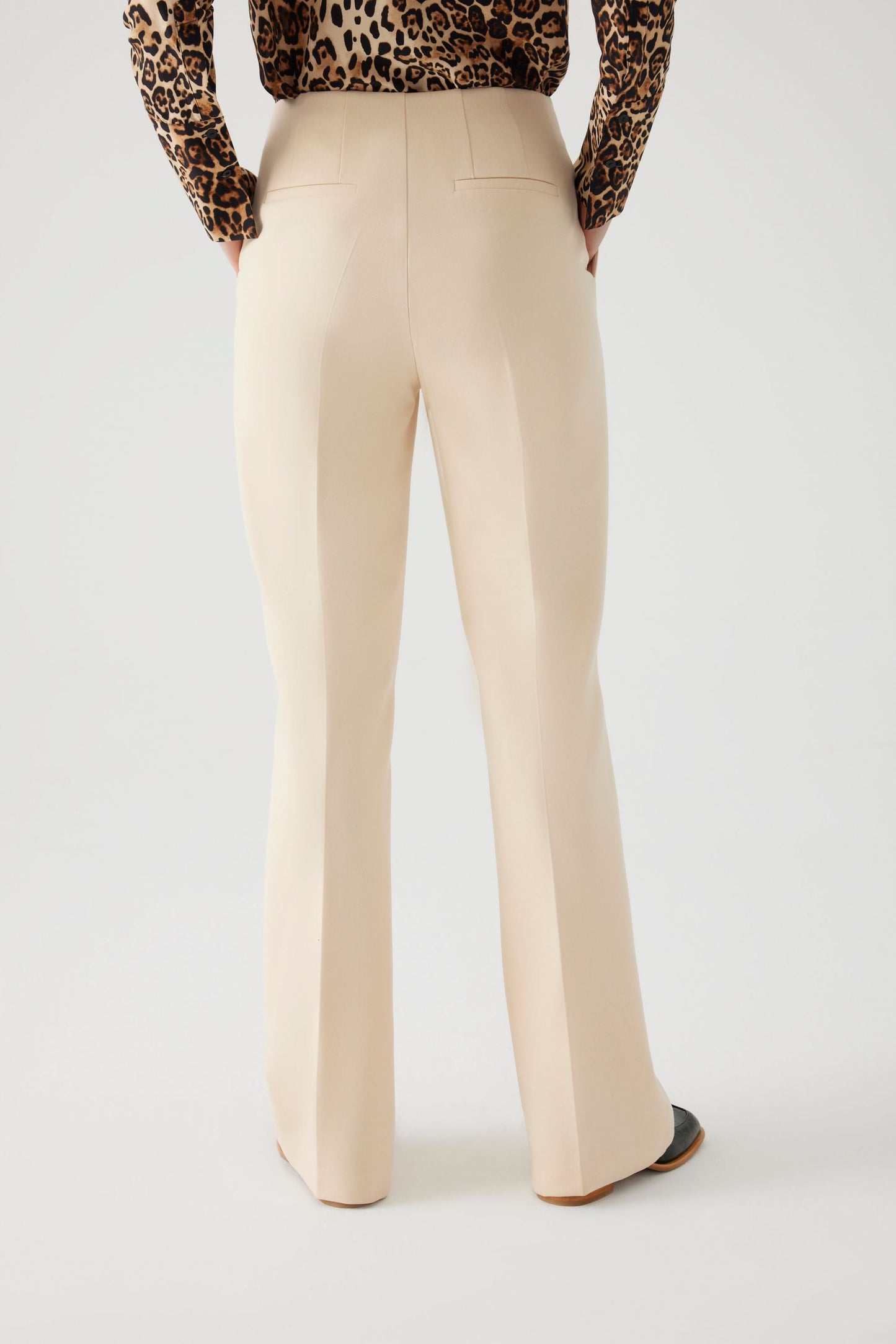 Alvia Rich Cream Tailored Straight Leg Trousers