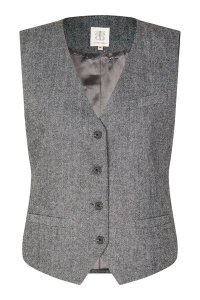 Waleria Waistcoat in Charcoal Tweed