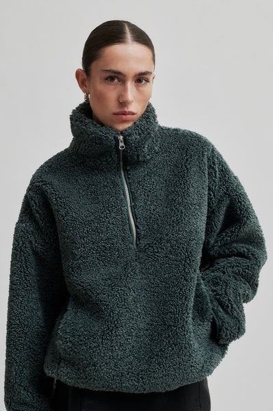 Cooperstown Anorak  Fleece in Balsam Green