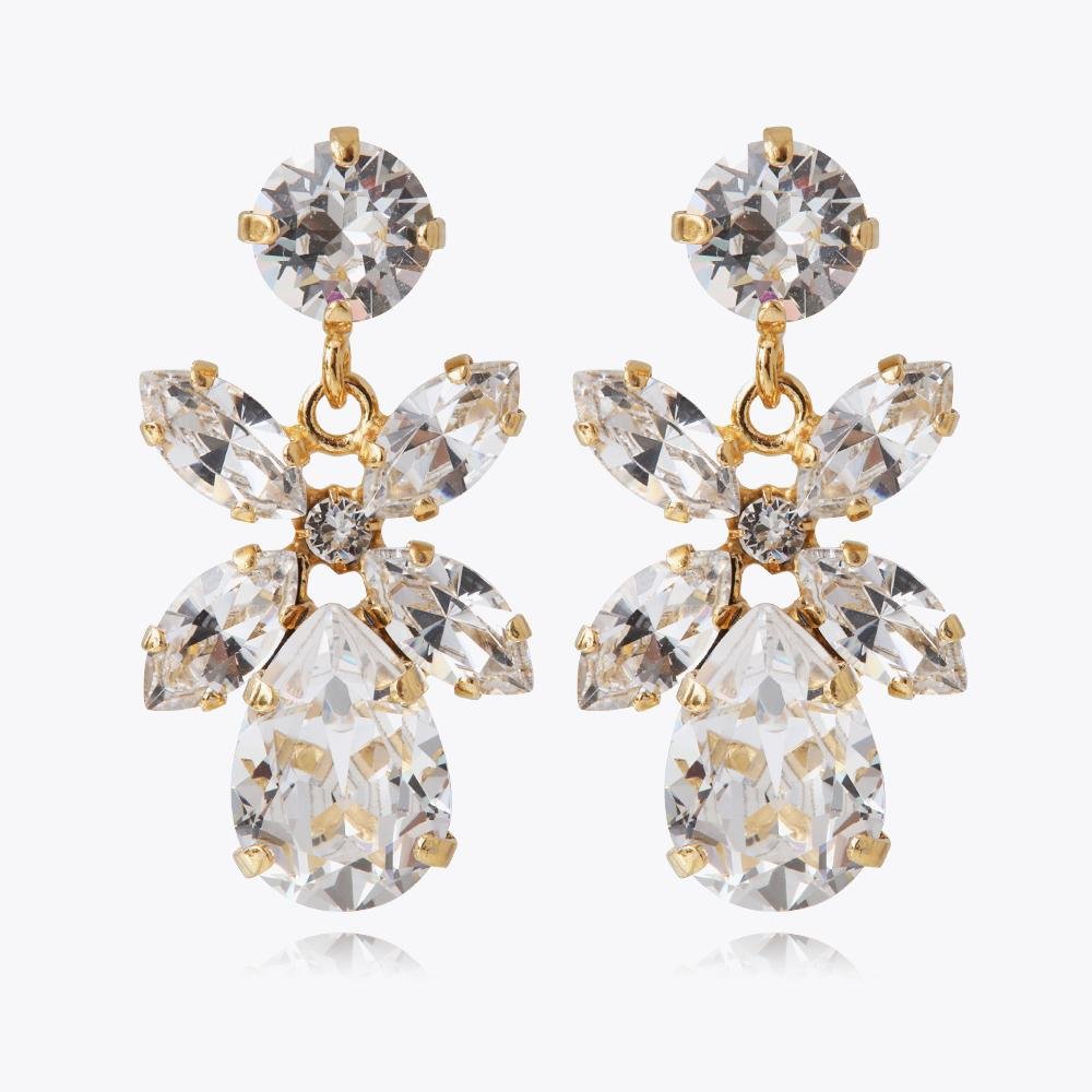 Mini dione earrings gold crystal