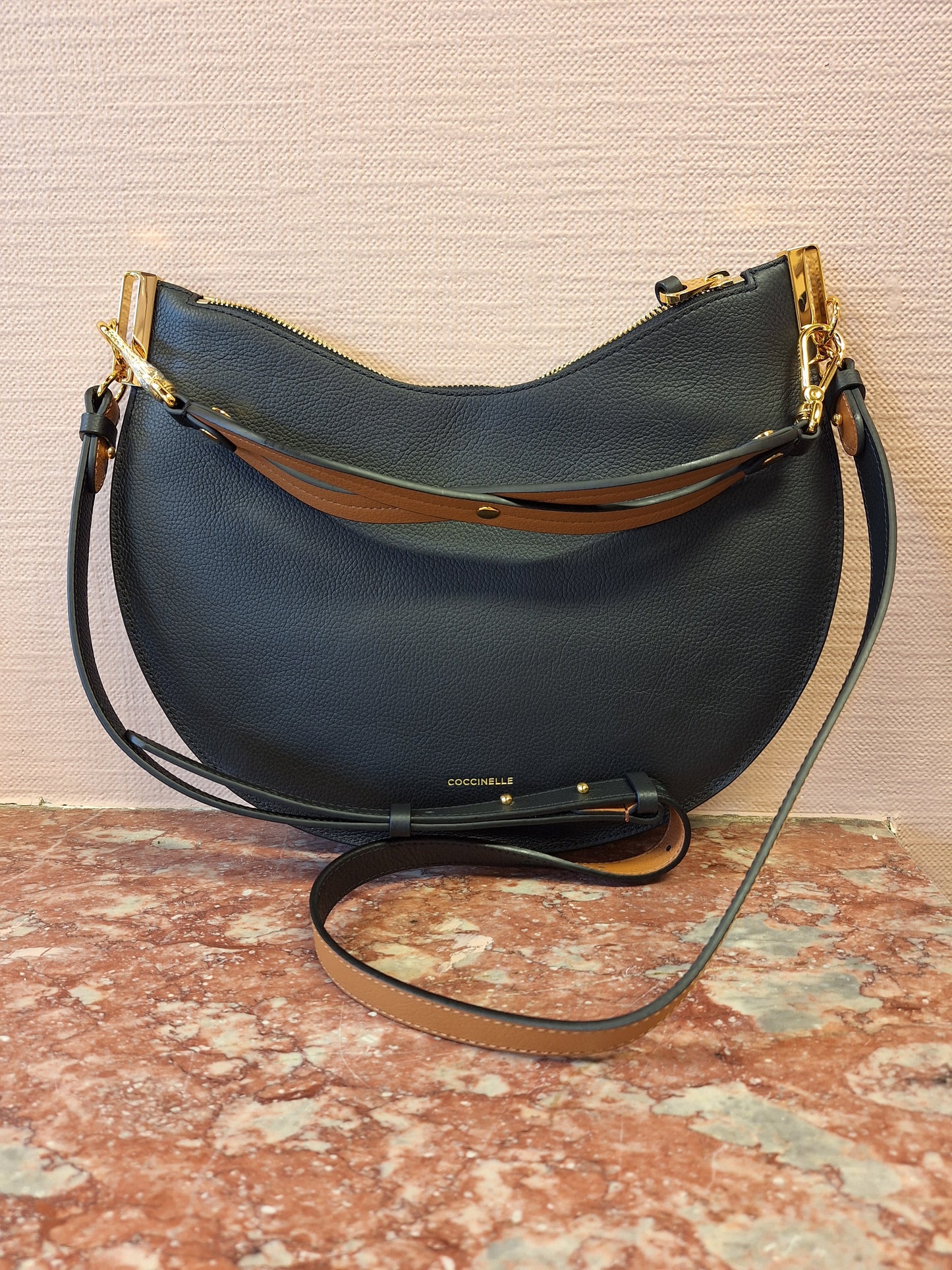 Handbag Grained Leather Malory